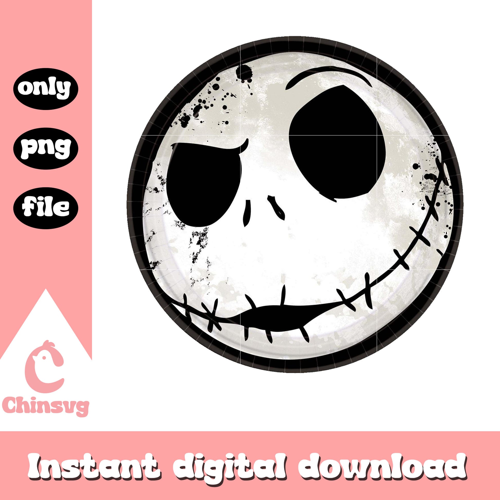 Jack skellington face gothic png, jack skellington character png
