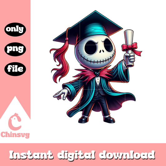 Jack skellington graduation day design png, jack skellington png
