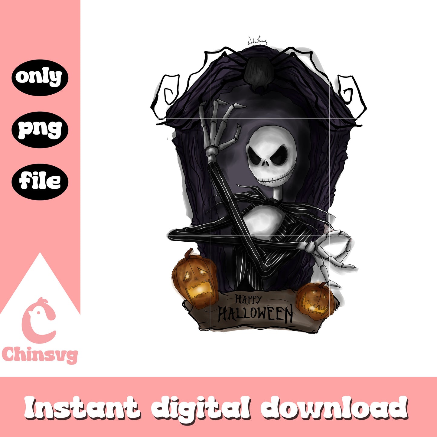 Jack skellington happy halloween png, halloween day png