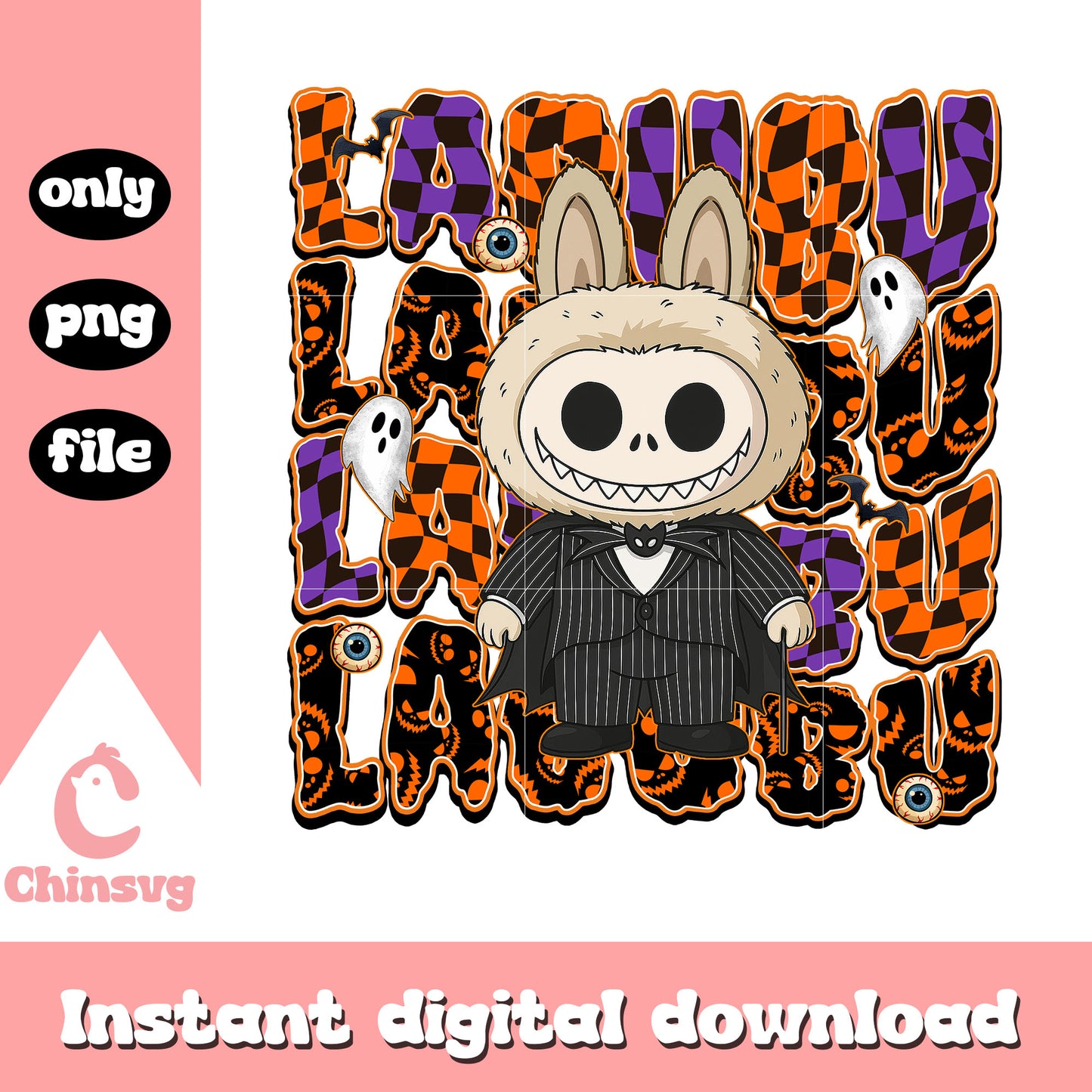 Jack skellington labubu doll png, jack skellington character png