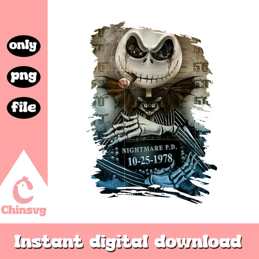 Jack skellington nightmare 1978 design png, jack skellington png