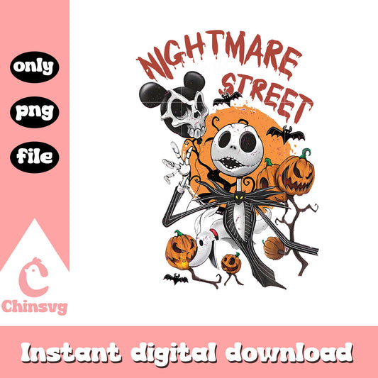 Jack skellington nightmare on main street png, halloween movie character png