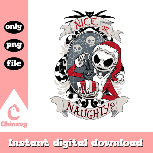 Jack skellington not or naughty png, jack skellington png