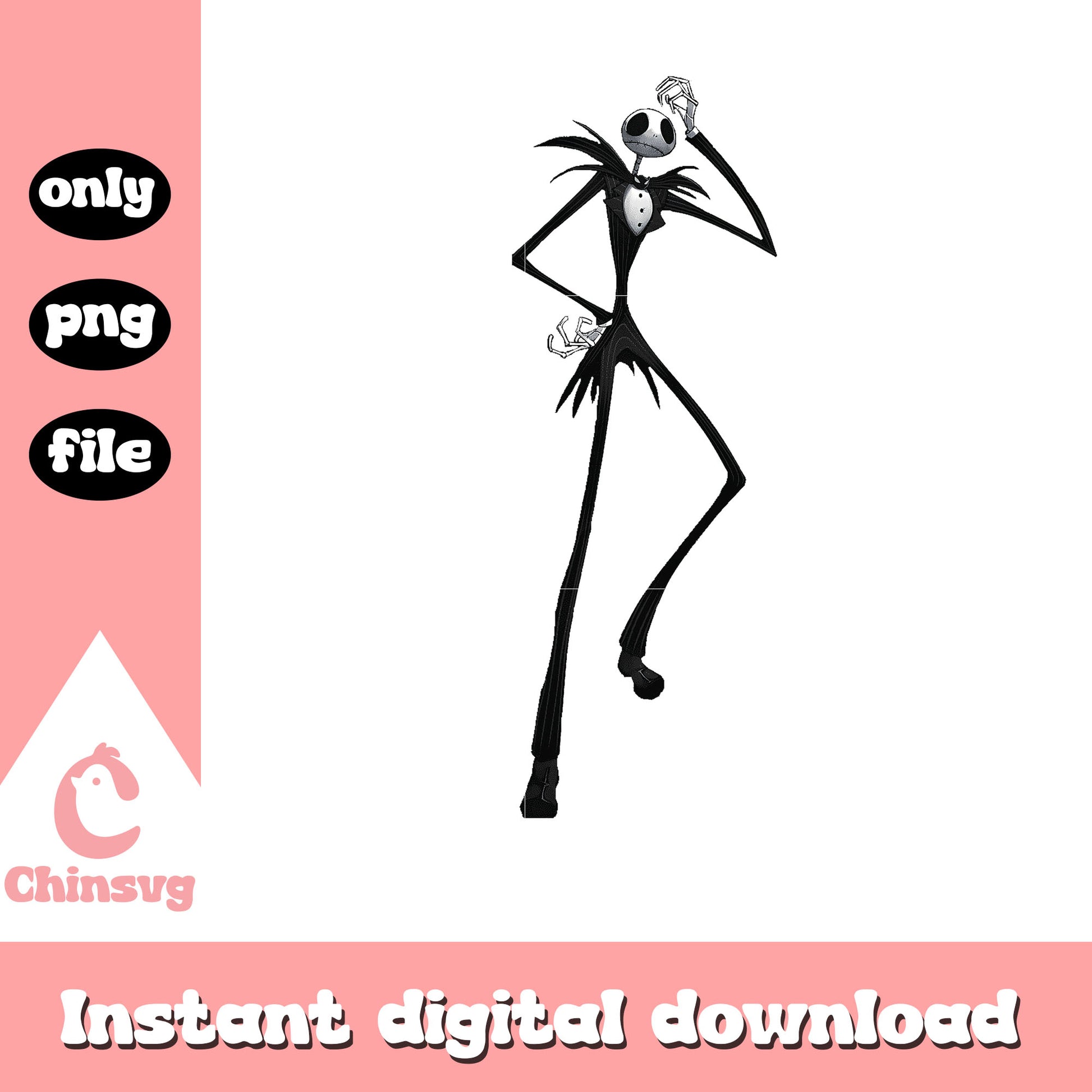 Jack skellington painting design png, jack skellington png