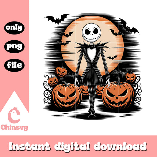 Jack skellington pumpkins bats png, jack skellington pumpkin png