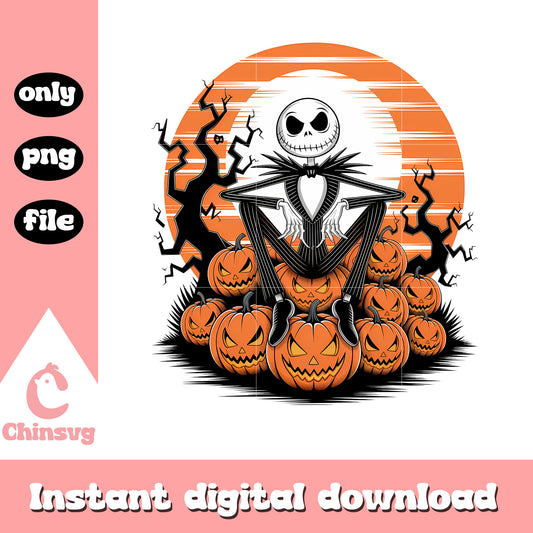 Jack skellington pumpkins png, jack skellington pumpkin king png