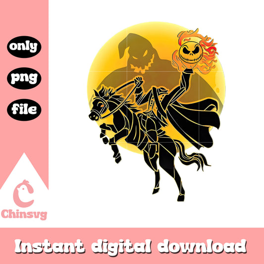 Jack skellington ride horse png, oogie jack skellington png