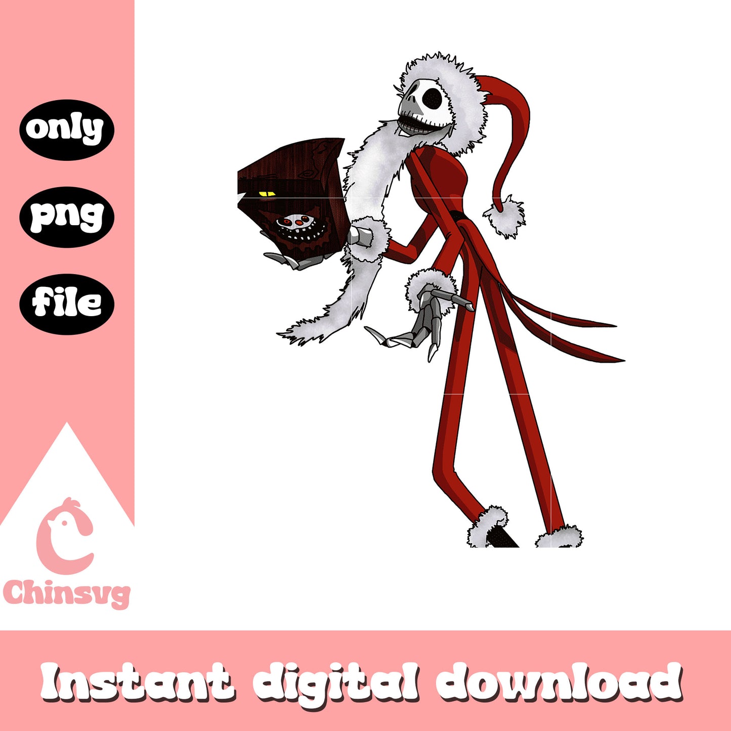 Jack skellington santa clothes design png, jack skellington santa png