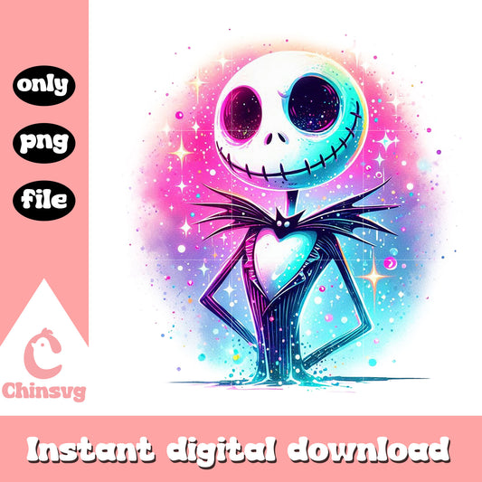 Jack skellington watercolor splash png, jack skellington movie png