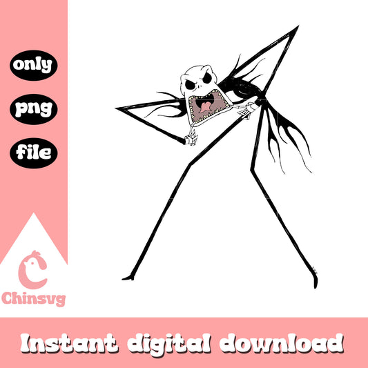 Jack skellington wide mouth clipping png, skellington wide mouth png