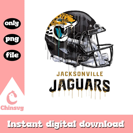 Jacksonville Jaguars dripping helmet png, football team logo png