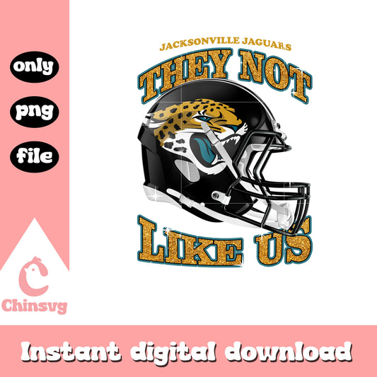 Jacksonville Jaguars helmet they not like us png, nfl png
