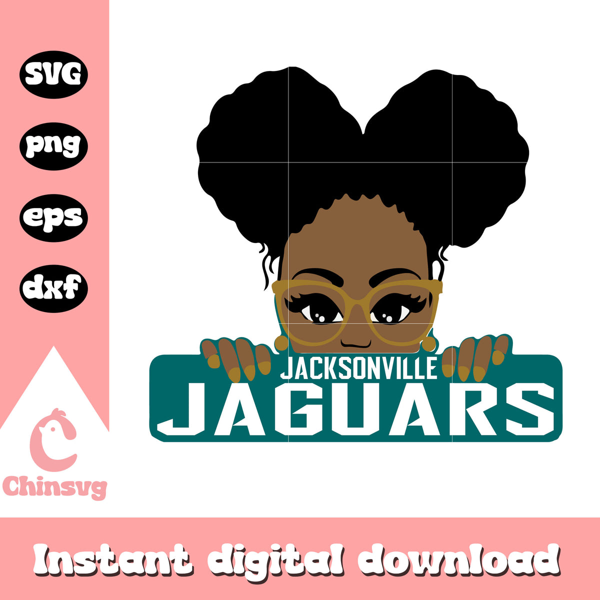 Jacksonville jaguars fan girl svg, jacksonville jaguars team svg