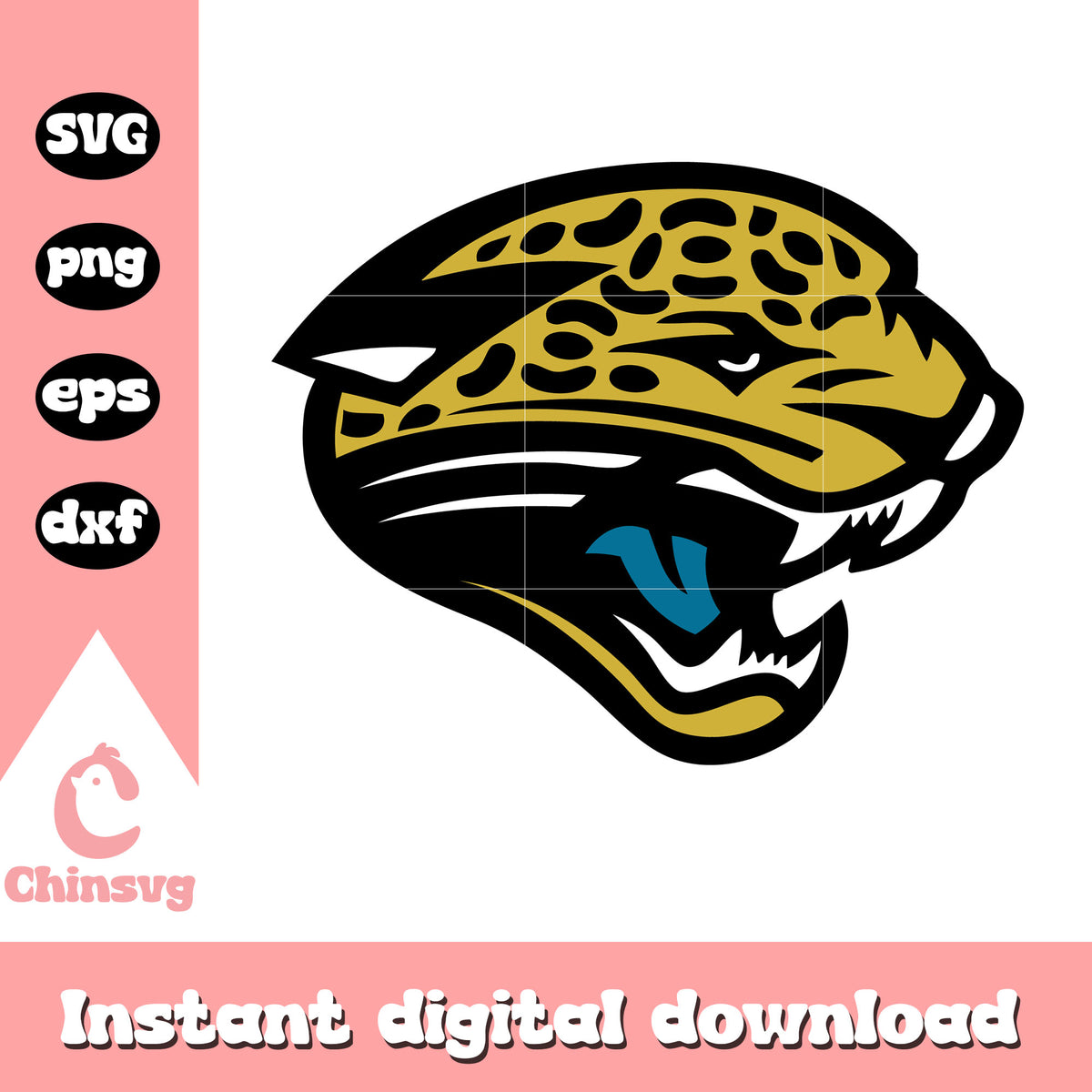 Jacksonville jaguars head logo design svg, logo jacksonville jaguars svg