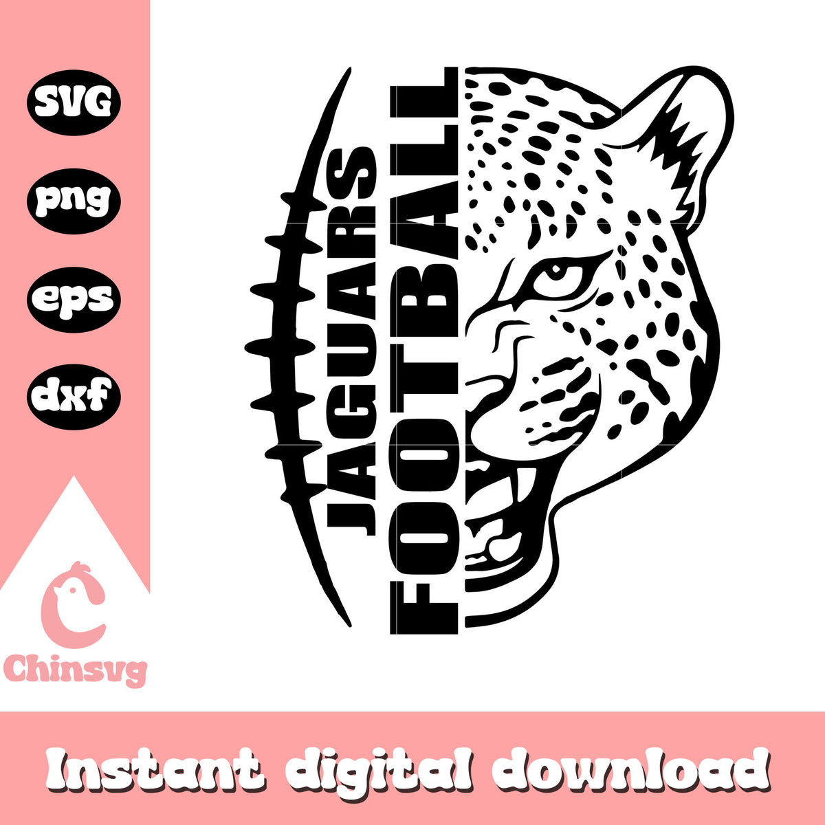 Jacksonville jaguars nfl ball head logo black svg, nfl jaguars logo svg