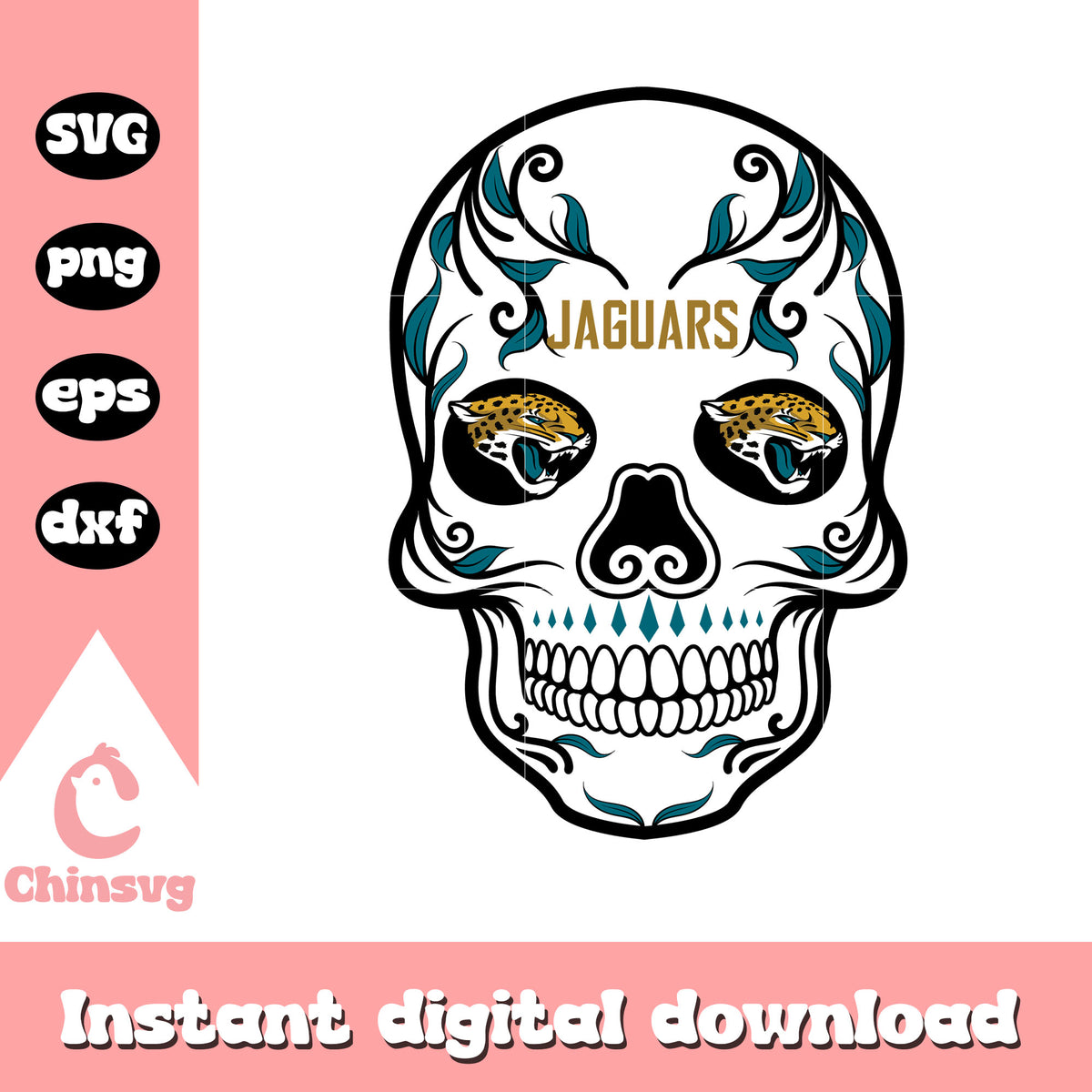 Jacksonville jaguars nfl skull logo svg, jacksonville jaguars helmet svg