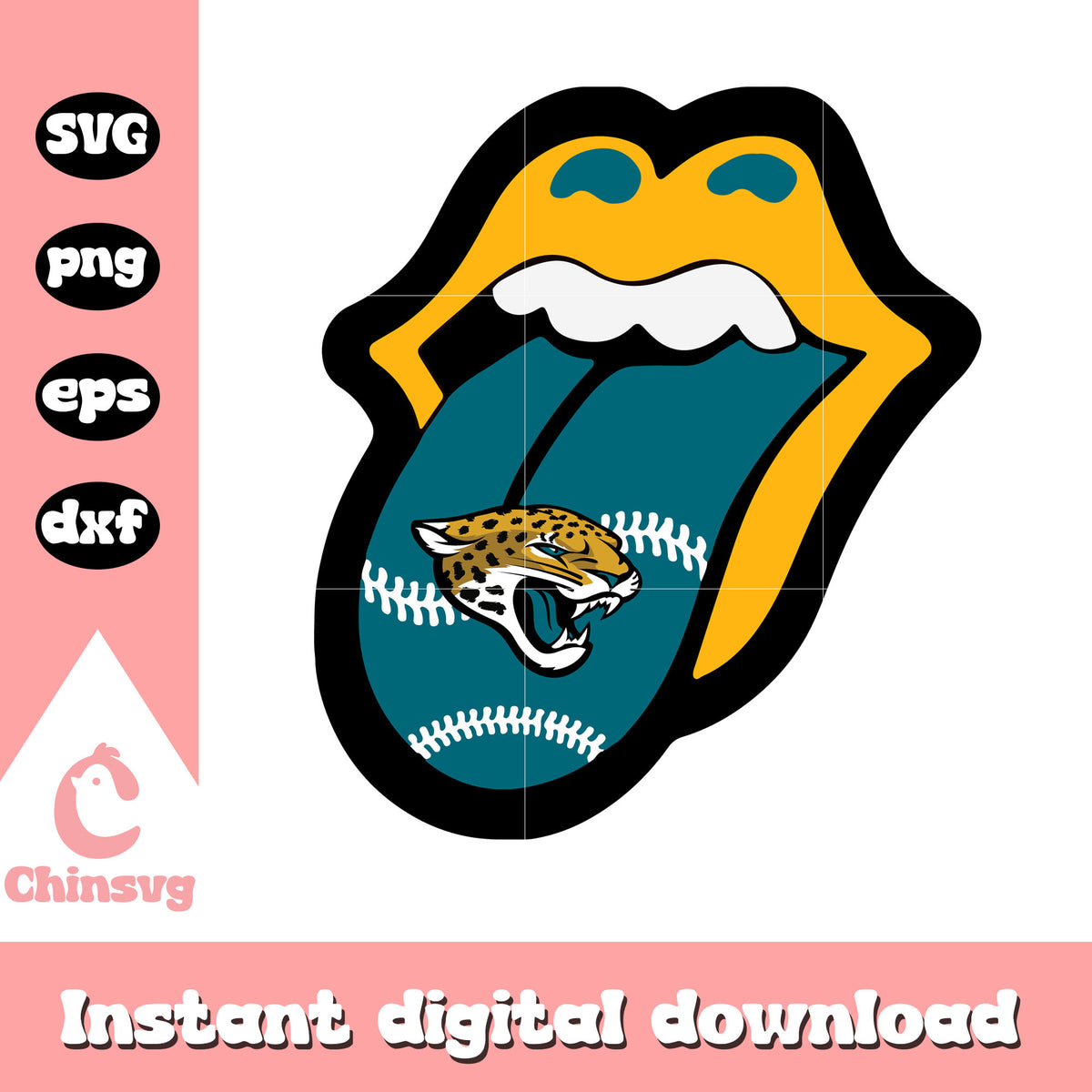 Jacksonville jaguars nfl tongue svg, football jacksonville jaguars svg