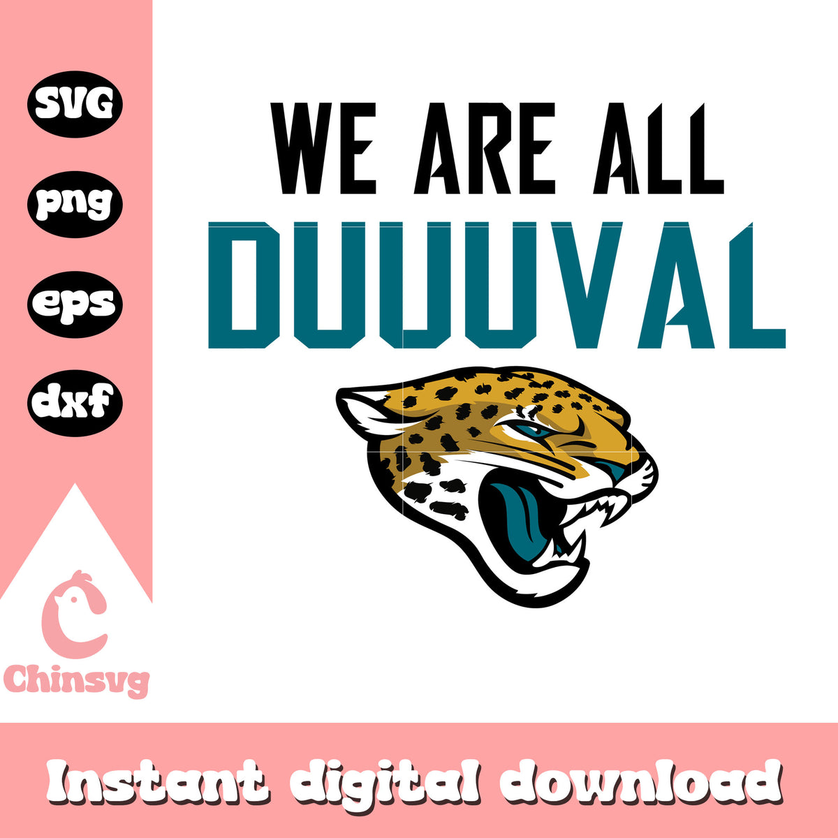 Jacksonville jaguars we are all duuuval svg, football jacksonville jaguars svg