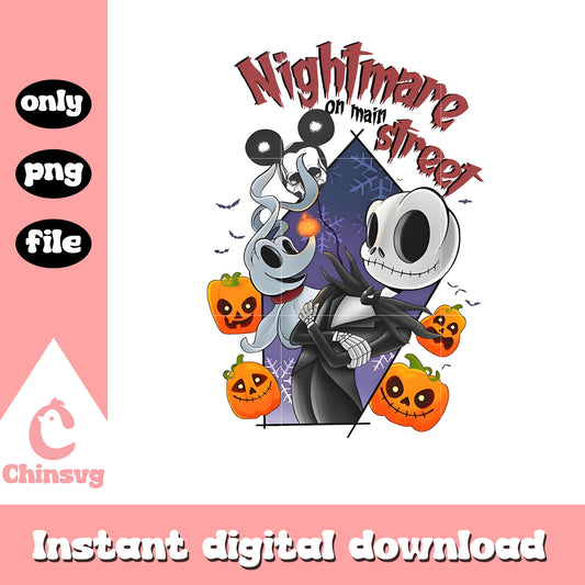 Jack with zero skull balloon clipart png, jack skellington png