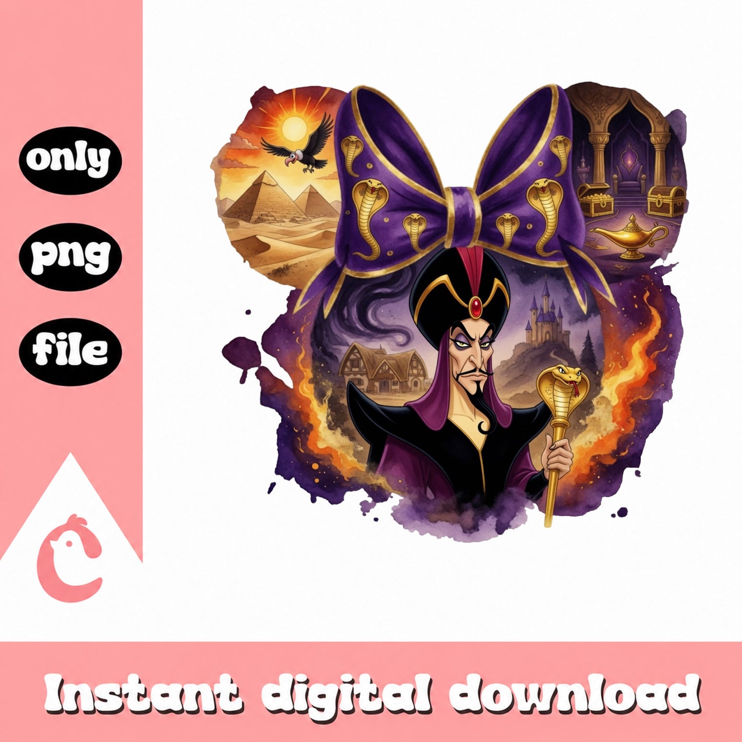 Jafar Disney Villain PNG, Aladdin Villains PNG, Disney PNG