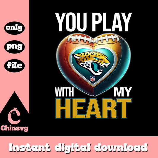 Jaguars you play heart png, jacksonville jaguars images​​ png