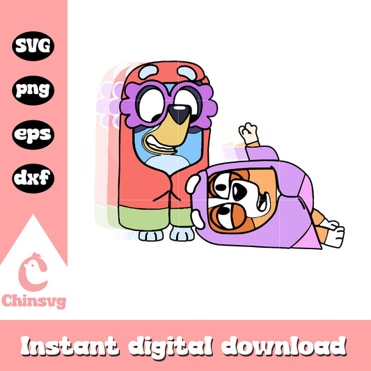 Janet and Rita Grannies svg, The Grannies Bluey svg, cartoon svg