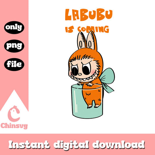Jar jumper labubu is coming clipart design png, monster labubu png