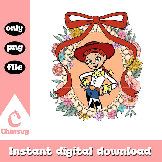 Jasmine character vintage mirror png, toy story characters png