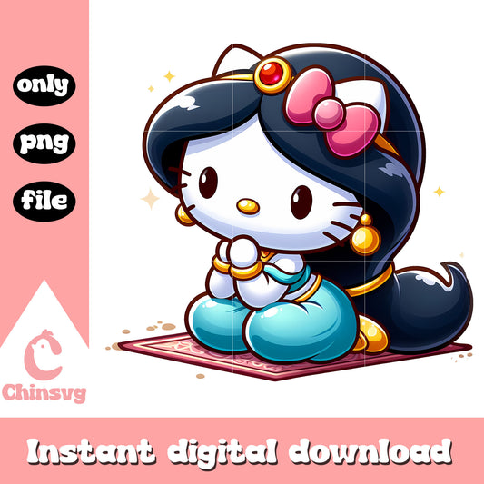 Jasmine princeess kitty costume png, disney princess png