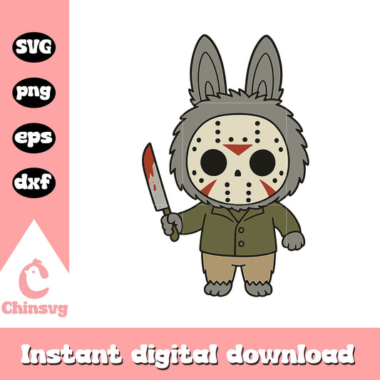 Jason halloween labubu svg, jason character svg, halloween movies svg