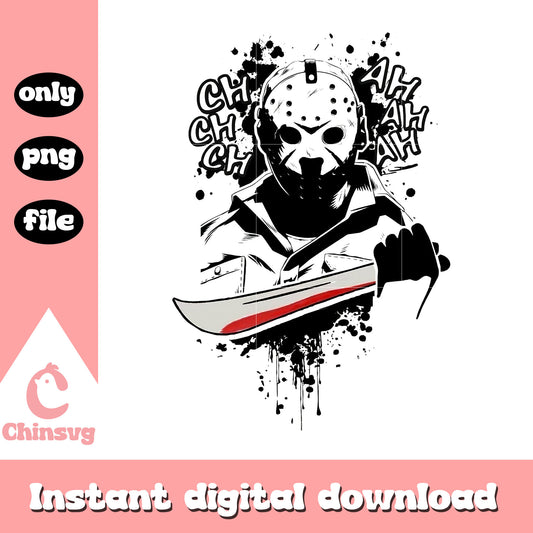 Jason horror design png, spooky halloween character png 