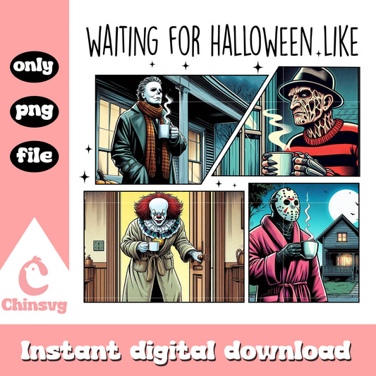 Jason krueger waiting for halloween like png, horror halloween png