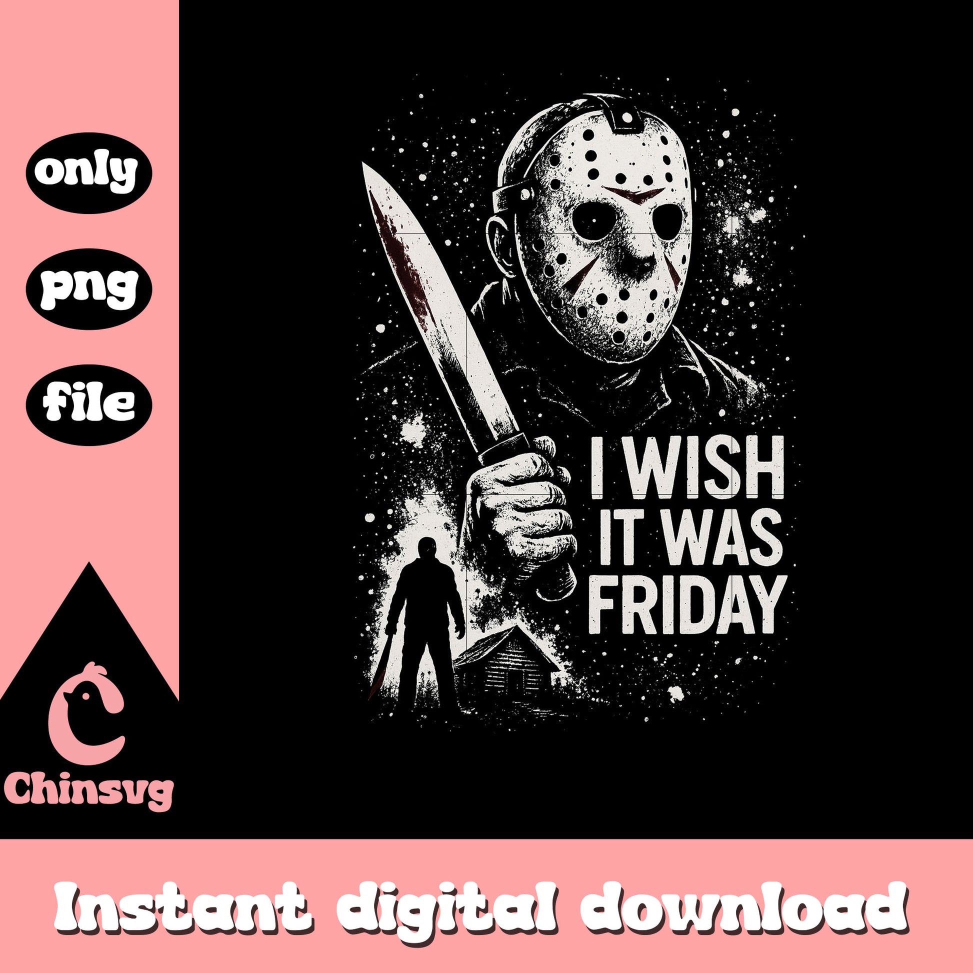 Jason voohees i wish it was friday quote png, jason voorhees png