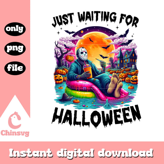 Jason voorhees Just waiting for halloween png, horror halloween png