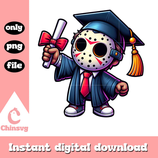 Jason voorhees chibi graduation day design png, jason voorhees png