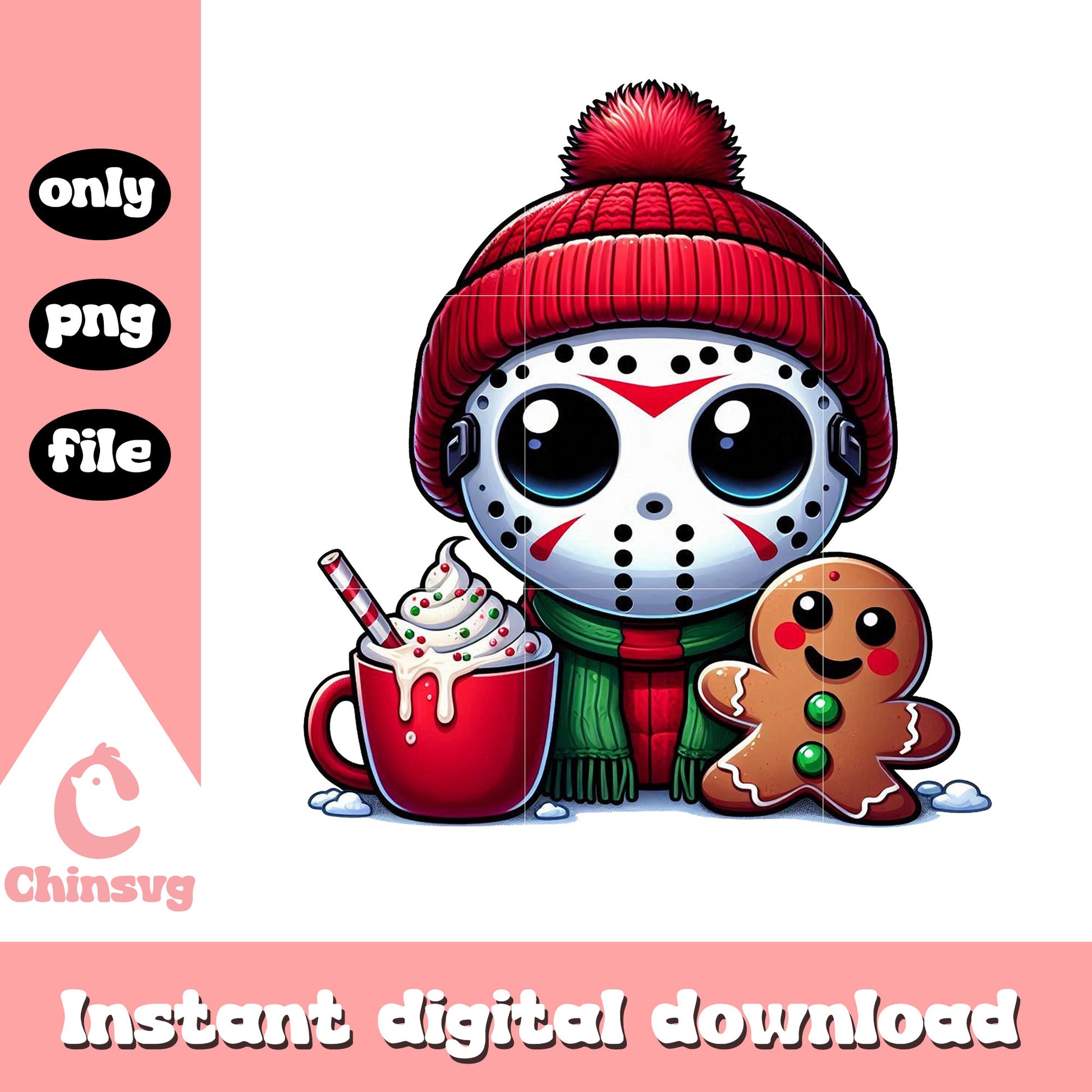 Jason voorhees christmas desserts png, horror characters png