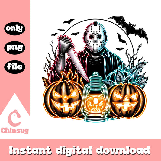 Jason voorhees halloween design png, trick or treat png