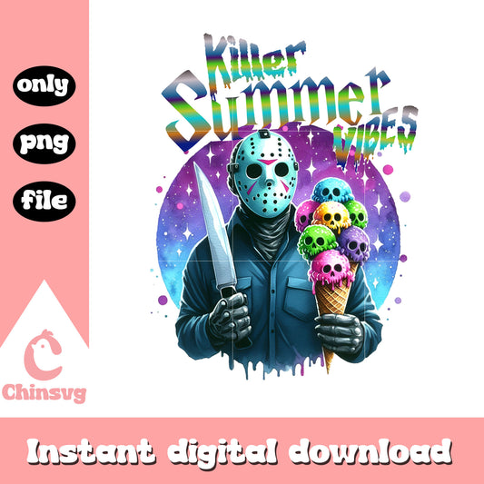 Jason voorhees horror killer summer vibes png, summer vibes png