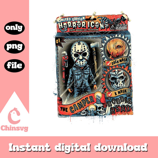 Jason voorhees the camper bobblehead toy png, jason voorhees png