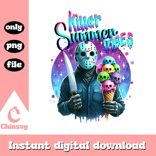 Jason voorhees the killer summer vibes png, summer vibes png
