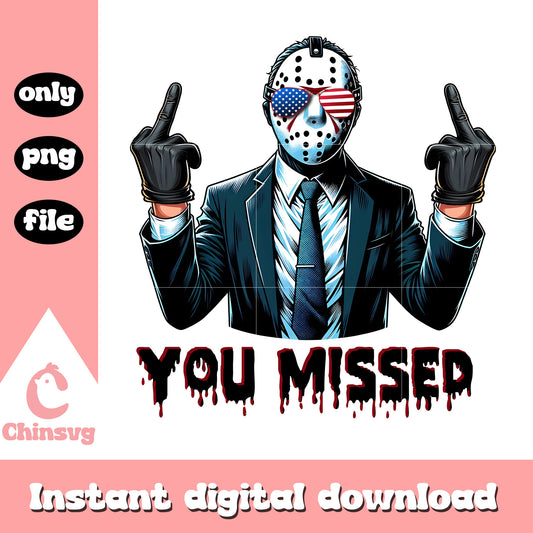 Jason voorhees you missed middle hand png, jason voorhees funny png