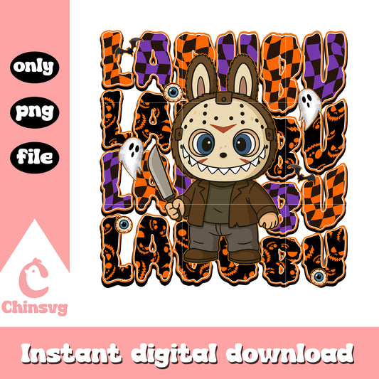 Jason voorrhees labubu doll design png, jason voorrhees character png