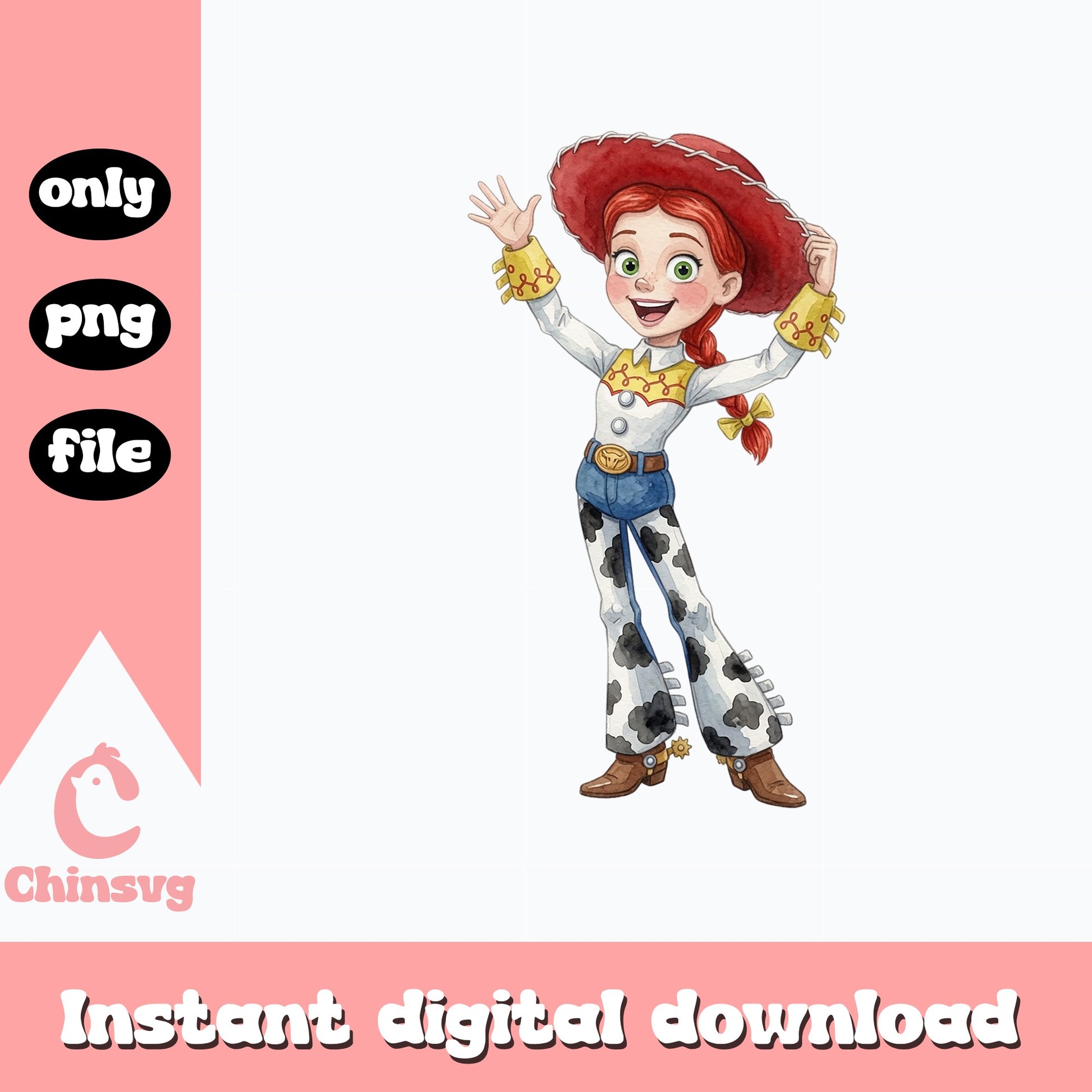 Jessie Toy Story PNG, Cowgirl Disney Clipart, Toy Story PNG