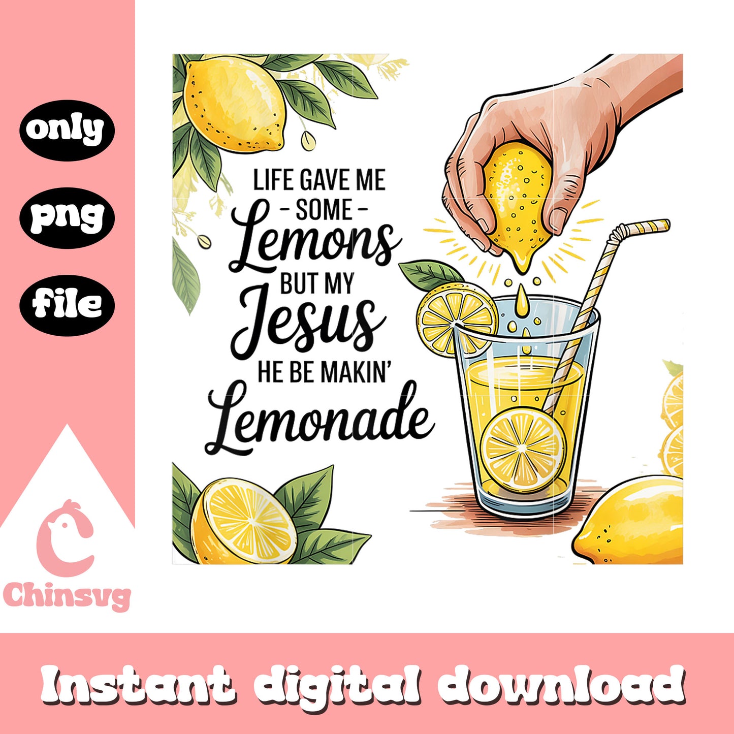 Jesus he be makin lemonade design png, i love jesus png
