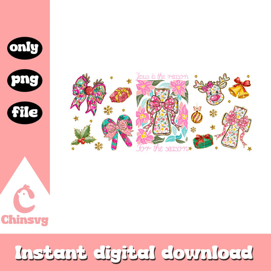 Jesus is the reason christmas coquette png, christmas jesus png