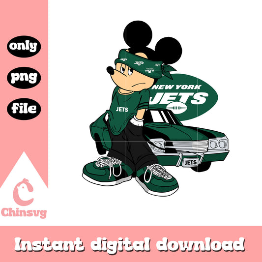 Jets mickey gangster logo png, new york jets nfl​​​​​​​ ​png
