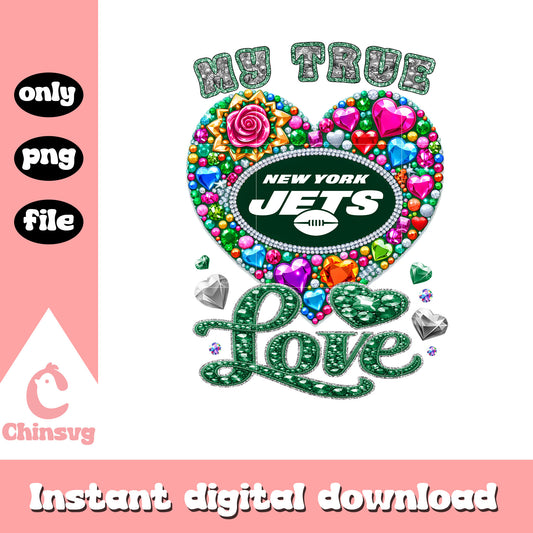 Jets my true heart rose png, new york jets logo nfl png