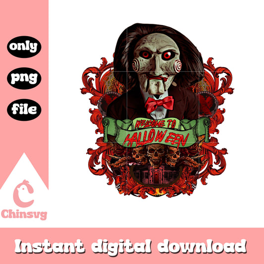 Jigsaw welcome to halloween png, american horror story png