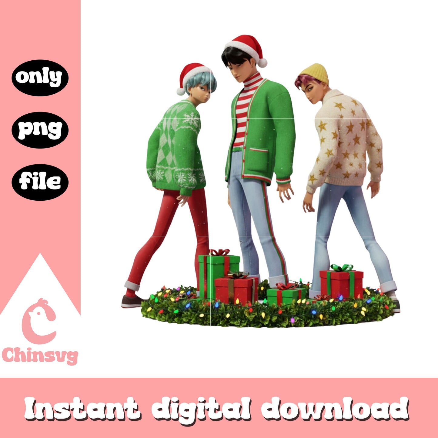 Jinu baby abby saja boys christmas png, saja boys members​ png