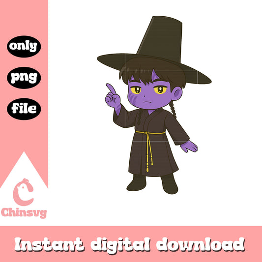 Jinu demon outfit design png, jinu manga png, boy band png